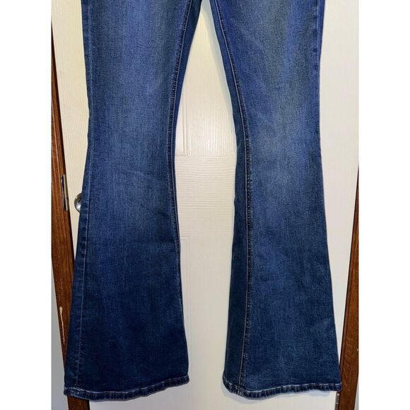 Rock & Roll High Rise Flare Jeans With Lace Up Back Size 28X34 - Picture 10 of 12
